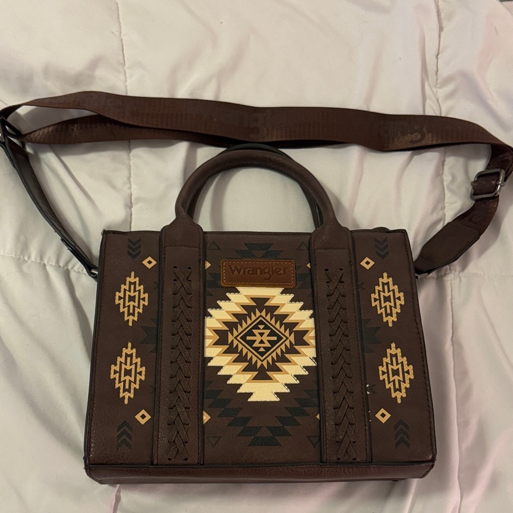 Wrangler Brown and Cream Crossbody Bag